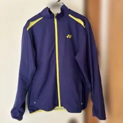 ム*ギ様 YONEX ジップアップジャケット　Lサイズ　ネイビー/イエロー