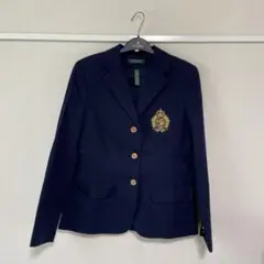 ポロラルフローレン RLワッペン 金ボタン 紺ブレザー ダブルジャケット