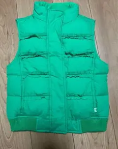 子供服 GAPkids グリーン バファーベスト ダウンベスト 140センチ
