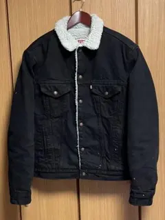 希少 リーバイス デニム ボアジャケット ブラック黒後染め 80年代 サイズ42