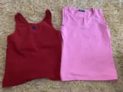 SALE ヨガ　エアロ　ジム　タンクトップ　ピンク　M GESTsと赤G-FITのサムネイル