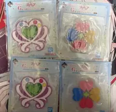 プリキュア一番くじ G賞 お役立ちコレクション ラバーコースター4点セット