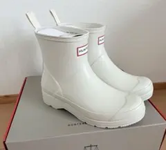 HUNTER レインブーツ プレイショート UK6 25cm ホワイトのサムネイル