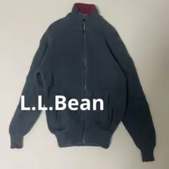 L.L.Bean フルジップ ニット セーター グレー ドライバーズニット S