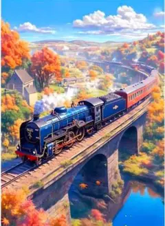 蒸気機関車 ダイヤモンドアートキット 30×40cm