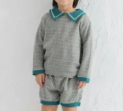 モイモルン　セットアップ　120 110 チェック　トップス　パンツ　長袖