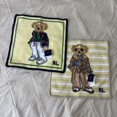 【新品未使用】ラルフローレン/シェニール織ハンカチ/２枚セット