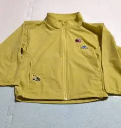 黄色の車刺繍ジップアップ ジャケット ファスナー 100サイズ