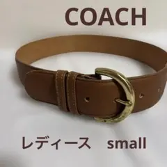 COACH　ブラウンレザーベルト ゴールドバックル