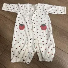 petit main いちご柄ロンパース F (60-70cm)