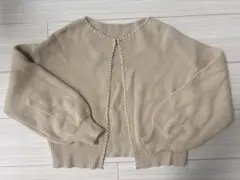 naturalcouture パール付き カーディガン ベージュ F