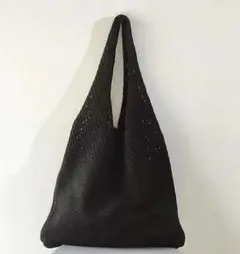格安 新品 トートバッグ ショルダー かご レディース BAG 編み込み BK！