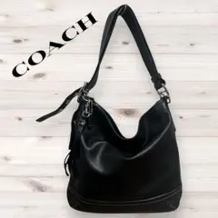 【美品】　オールドコーチ　ワンショルダーバッグA4収納　本革 レザー　黒ブラック
