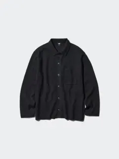 UNIQLO ミラノリブシャツカーディガン　ブラックS