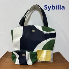 美品★シビラ 軽量 デイリートートバッグ＆ふんわりポーチ（未使用）のサムネイル