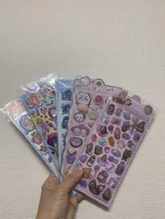 ぷくぷくシール まとめ売り 可愛い 人気 シール　5枚セット発送