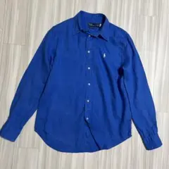 90s ラルフローレン BLAKE リネン100% 長袖シャツ ブルー XL - メルカリ