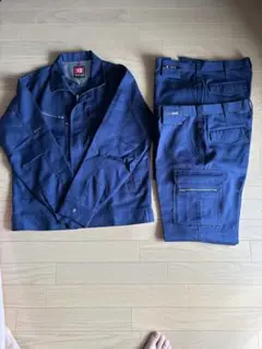 美品！BURTLE バートル 作業服 上下セット (パンツ2本)のサムネイル
