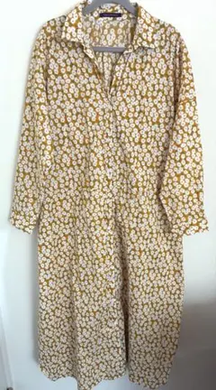 【URBAN RESEARCH】　ロングシャツワンピース　羽織　ガウン　小花柄