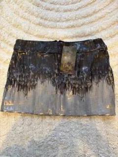 ZARA グラデーションスパンコールミニスカート