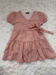 URBAN CHERRY ピンクチェック ワンピース 110cm