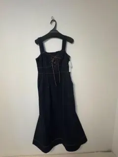 MERCURYDUO デニムレースアップジャンスカ