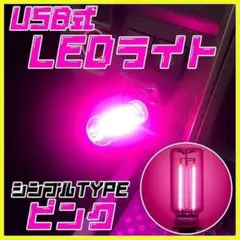ミニLEDライト ストレート USB給電 ネオン 車内 野外トップタッチ 핑크