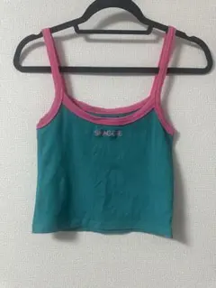 SHAGGIE バイカラー クロップド タンクトップのサムネイル