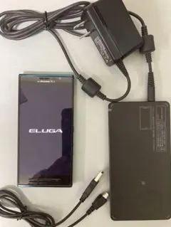 【希少】スマートホンELUGA P-02Eブルー　おくだけ充電、ワンセグ付のサムネイル
