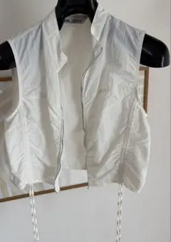 ZARA ナイロン　ベスト　ギャザー