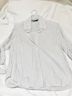 ZARA ホワイトストライプ 長袖シャツ XS