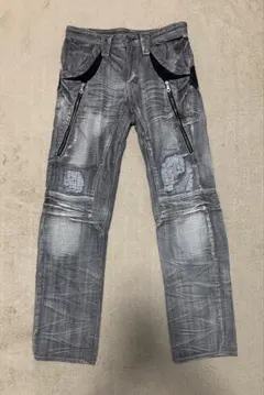 PPFM グレー デニムパンツ　ギミックのサムネイル