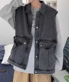 【GWセール】ジョンジョン デニム ビッグベスト