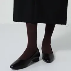 GU マシュマロローヒールパンプス 黒 22.5cm