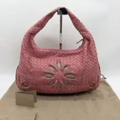 希少 ボッテガヴェネタ ホーボー イントレチャート ワンショルダーバッグ ピンク