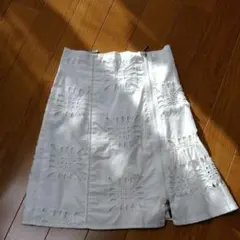 韓国レディースカットワークレーススカート