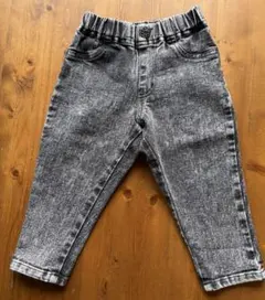 バースデー　ブラックデニム　レギンス　パンツサイズ90