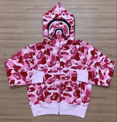 A Bathing Ape ピンクカモフラージュパーカー S - メルカリ