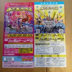 木下大サーカス 岡山　 招待券・割引券セットのサムネイル