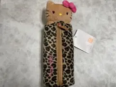サンリオ　ハローキティ　ヒョウ柄　日焼けキティ　ぬいぐるみペンケース　ポーチ