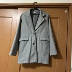 テーラードジャケットコート グレー