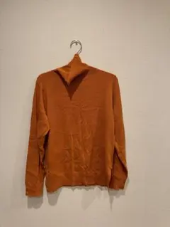 ニコアンド　オレンジ色 Mサイズ 長袖ニットセーター