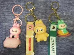 ☆ラブブ風キーホルダー3点セット/オマケ付き！☆