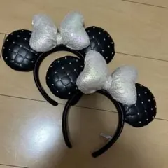 ★クリスタル様専用★ミニーマウス風カチューシャ 黒とシルバー