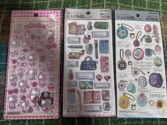 大人の図鑑シール、BONBONDROPシール3点セット