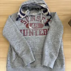 DENIM DUNGAREE フード付きパーカー Lサイズ グレー