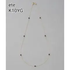 ete K10YG ブラックカルセドニーネックレス イエローゴールドのサムネイル
