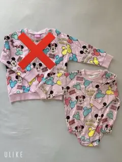 ミッキー＆ミニー ロンパース 80cm