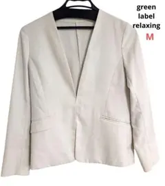 work trip outfits ライトベージュ　ノーカラージャケット