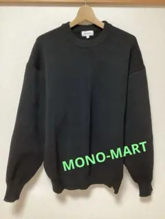 KONO-MART ブラック L リブ編みセーターのサムネイル